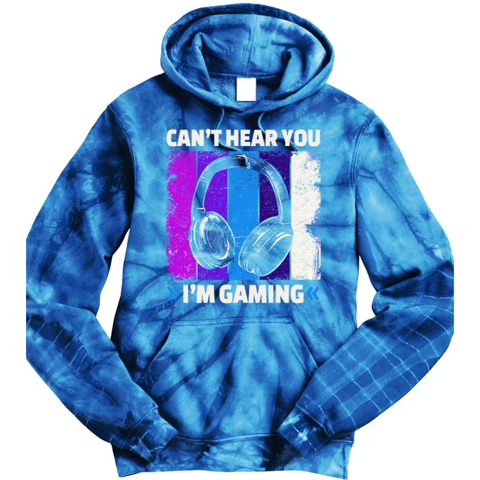 Can't Hear You I'm Gaming Headset Headphones Vintage Gamer Great Gift Tie Dye Hoodie