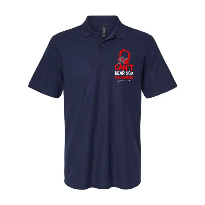 Cant Hear You Im Gaming Softstyle Adult Sport Polo