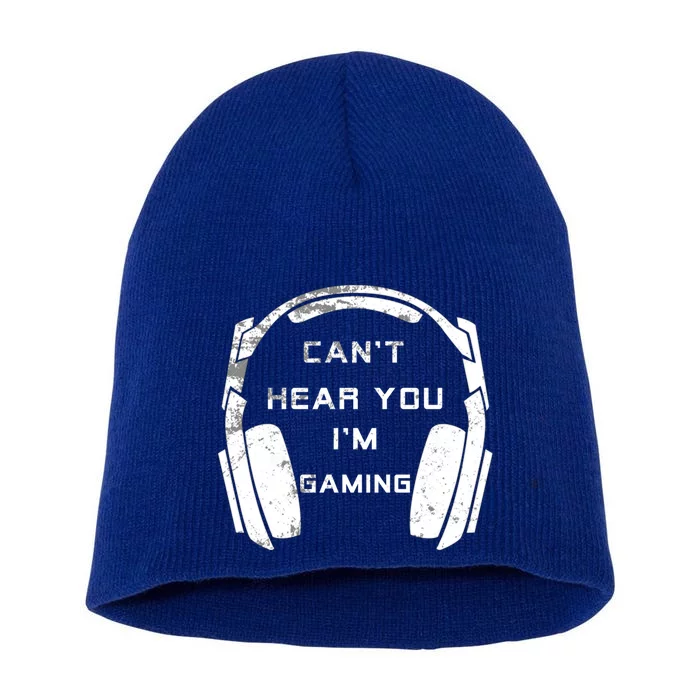 Can't Hear You I'm Gaming Gift Vintage Video Games Lovers Great Gift Short Acrylic Beanie