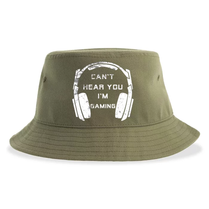 Can't Hear You I'm Gaming Gift Vintage Video Games Lovers Great Gift Sustainable Bucket Hat