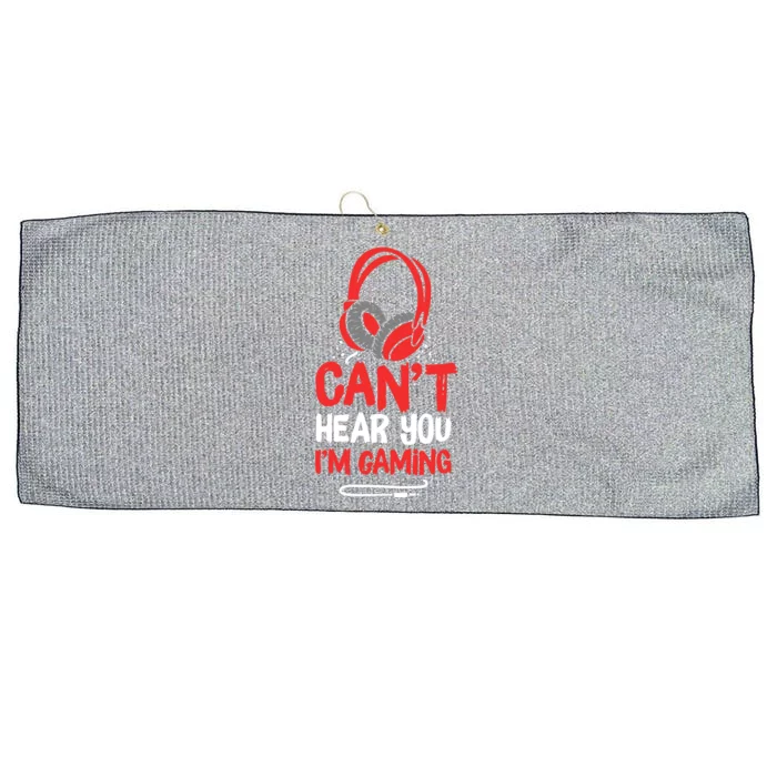 Can't Hear You I'm Gaming Cool Gift Large Microfiber Waffle Golf Towel