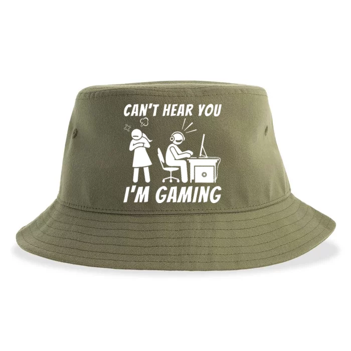 CanT Hear You IM Gaming Sustainable Bucket Hat