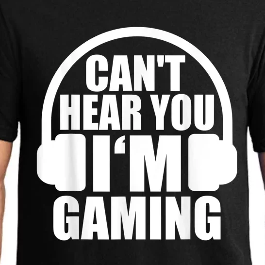 Cant Hear You Im Gaming Headset Video Games Gamer Pajama Set