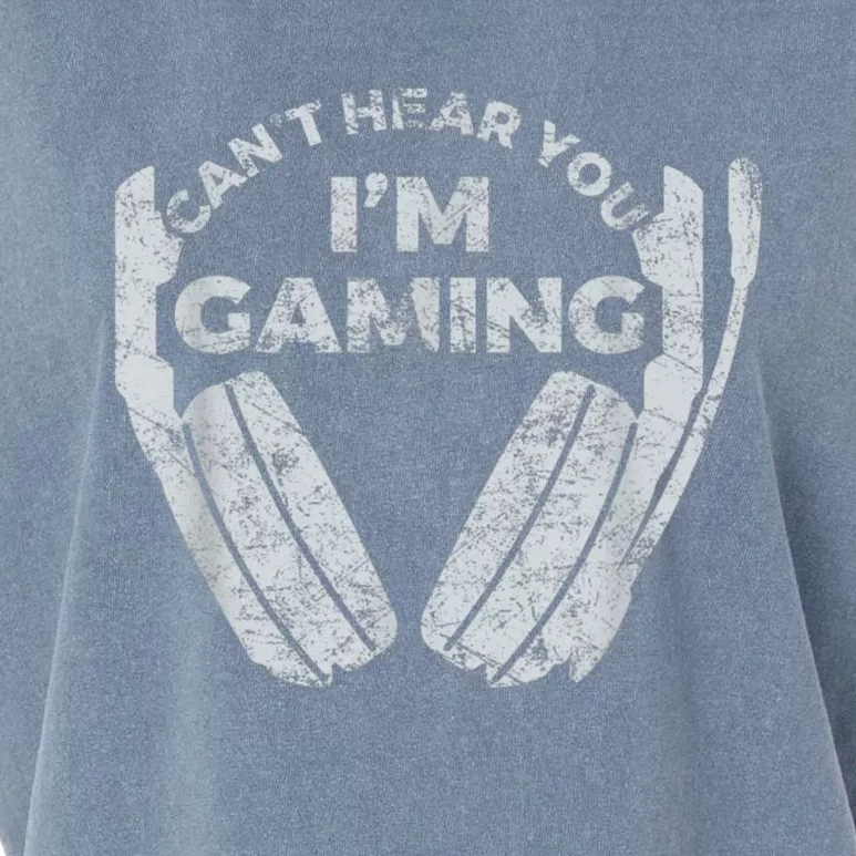 Cant Hear You Im Gaming Funny Video Games Gamer Gift Garment-Dyed Women's Muscle Tee