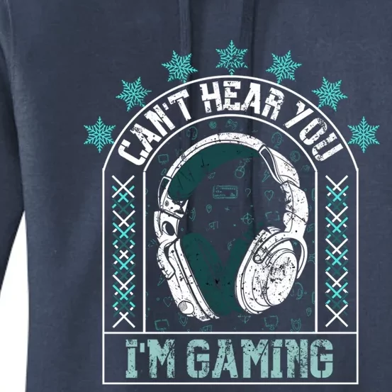 CanT Hear You IM Gaming Headphones Cute Gift Women's Pullover Hoodie