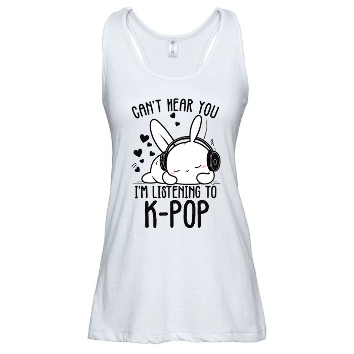 CanT Hear You IM Listening Kpop Rabbit Kpop Merchandise Ladies Essential Flowy Tank