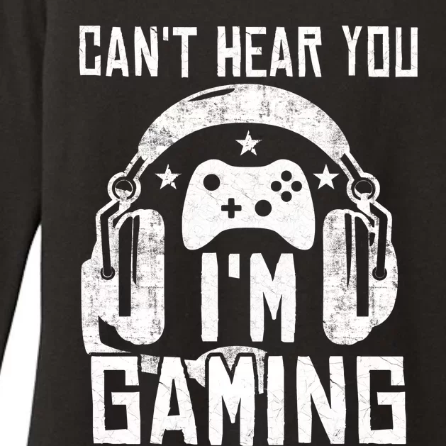 Can't Hear You I'm Gaming Womens CVC Long Sleeve Shirt