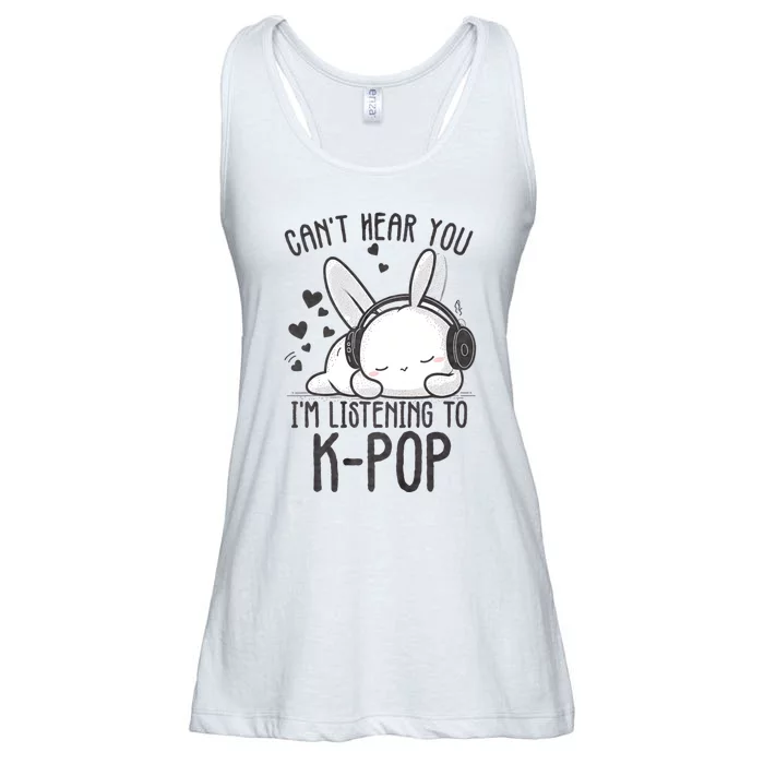 CanT Hear You IM Listening Kpop Rabbit Kpop Merchandise Ladies Essential Flowy Tank