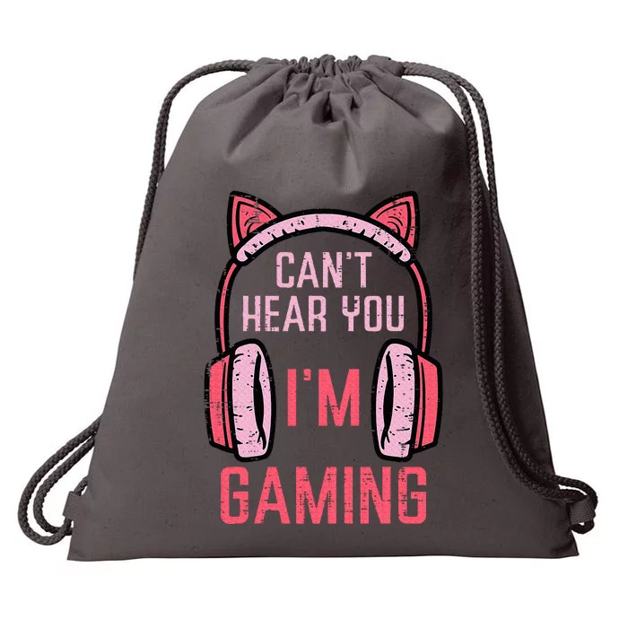 Cant Hear You Im Gaming Drawstring Bag