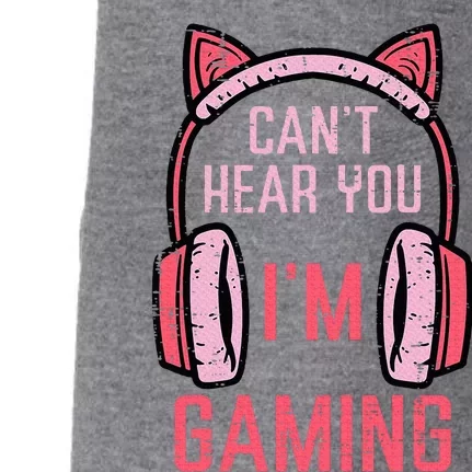 Cant Hear You Im Gaming Doggie 3-End Fleece Hoodie