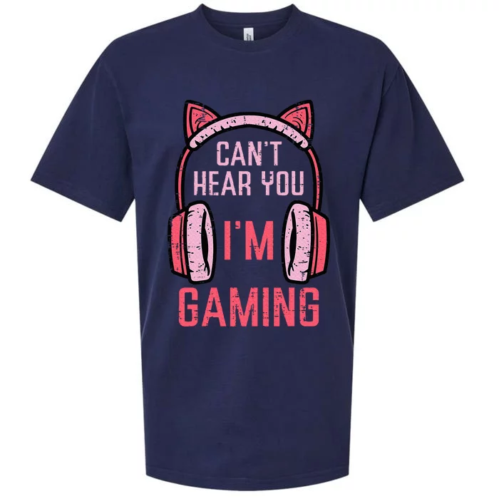 Cant Hear You Im Gaming Sueded Cloud Jersey T-Shirt