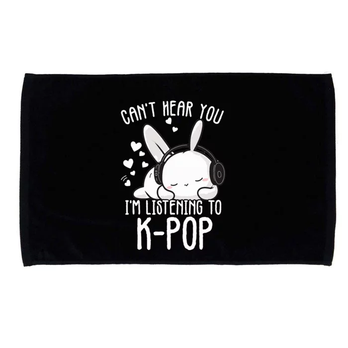 Can't Hear You I'm Listening Kpop Rabbit Kpop Merchandise Microfiber Hand Towel