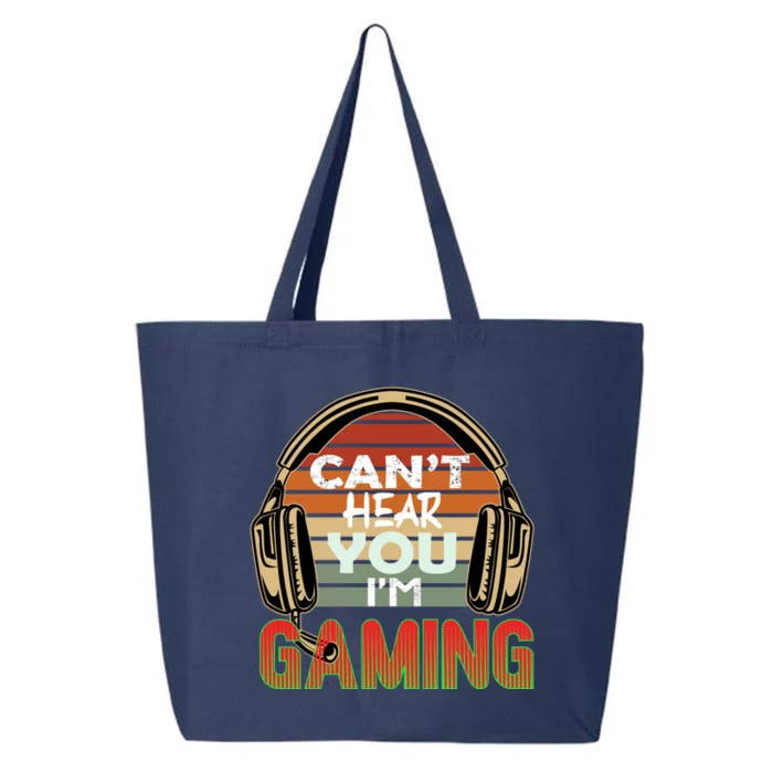 Can't Hear You I'm Gaming Funny Headset Video Games Gamer Cute Gift 25L Jumbo Tote