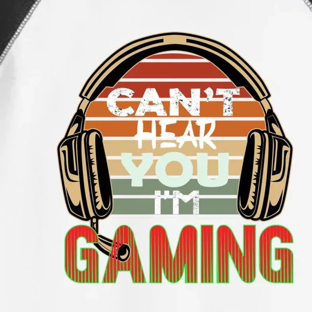 Can't Hear You I'm Gaming Funny Headset Video Games Gamer Cute Gift Toddler Fine Jersey T-Shirt