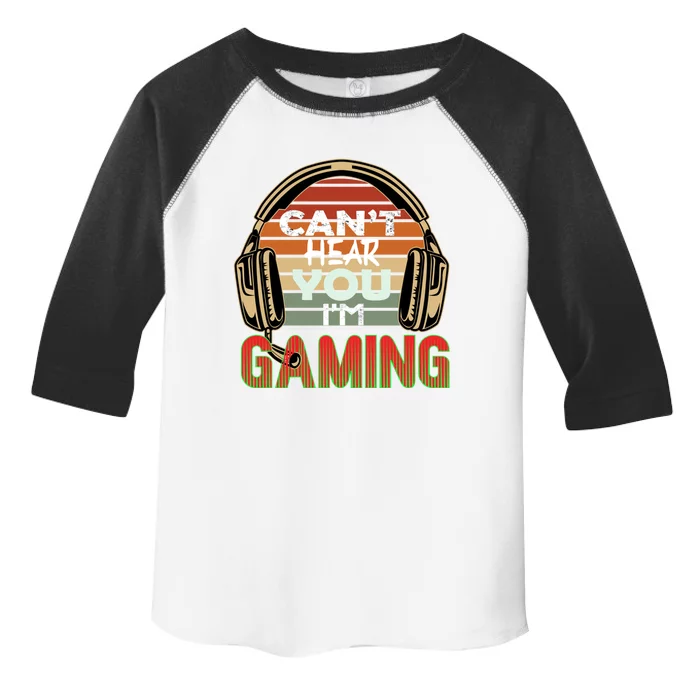 Can't Hear You I'm Gaming Funny Headset Video Games Gamer Cute Gift Toddler Fine Jersey T-Shirt