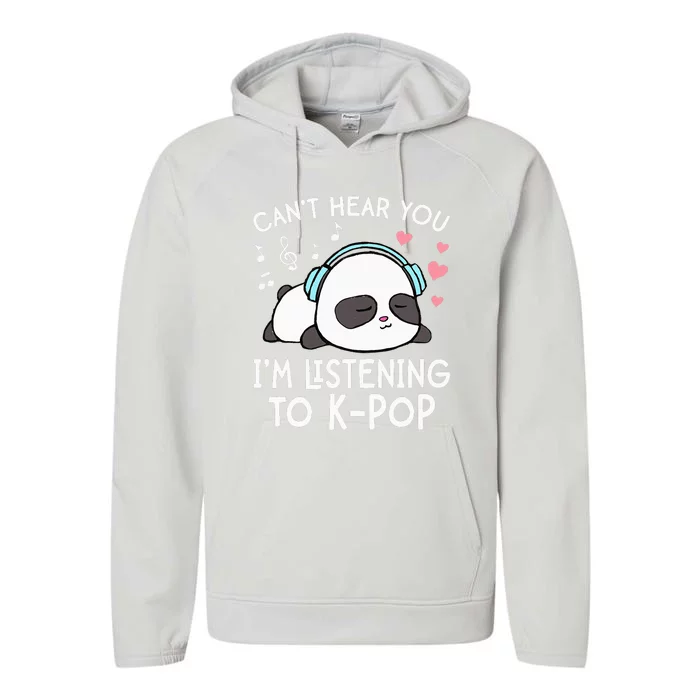 Can't Hear You I'm Listening to KPop Kawaii Performance Fleece Hoodie