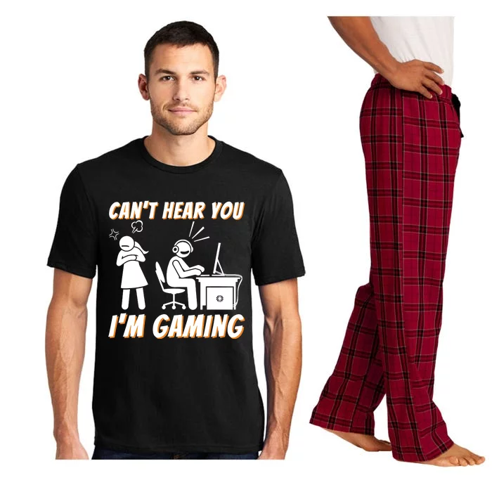 Cant Hear You Im Gaming Funny Video Game Gamer Humor Pajama Set