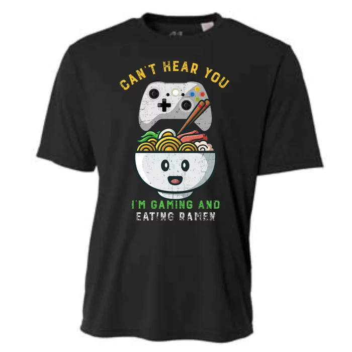 CanT Hear You IM Gaming And Eating Ra Funny Gamer Cool Gift Cooling Performance Crew T-Shirt