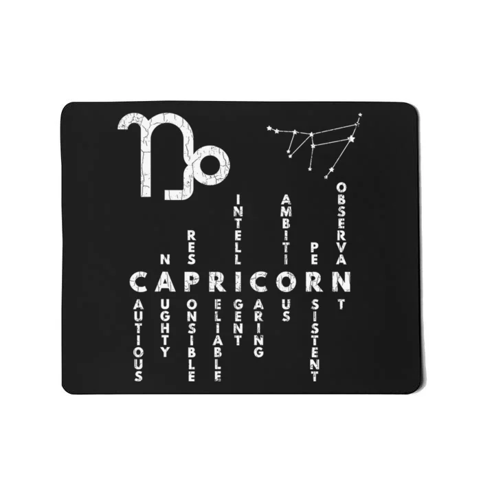 Capricorn Horoscope Zodiac Facts Traits Rules Astrological Mousepad