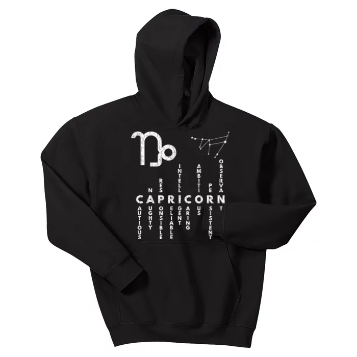 Capricorn Horoscope Zodiac Facts Traits Rules Astrological Kids Hoodie