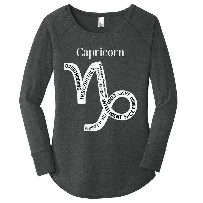 Capricorn Horoscope Zodiac Facts Traits Rules Astrological Women's Perfect Tri Tunic Long Sleeve Shirt