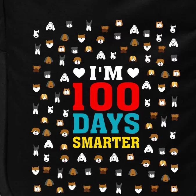 Cute Im 100 Days Smarter Dog Heads 100th Day Of School Impact Tech Backpack