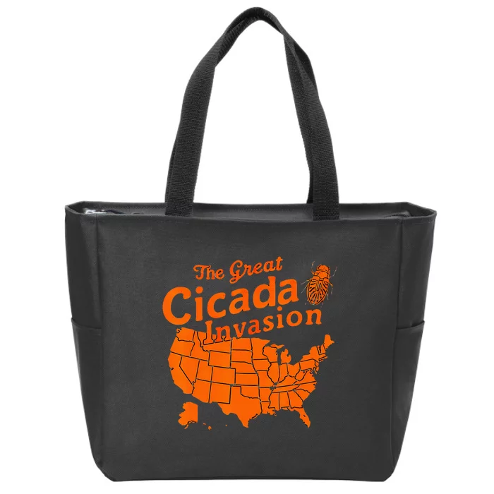 Cicadas Invasion 2024 Usa Locations Cicadas Map Location Zip Tote Bag