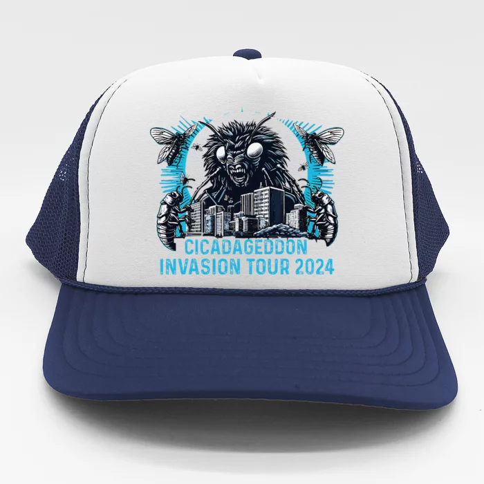 Cicadageddon Invasion 2024 Back Brood Xix & Xiii Trucker Hat