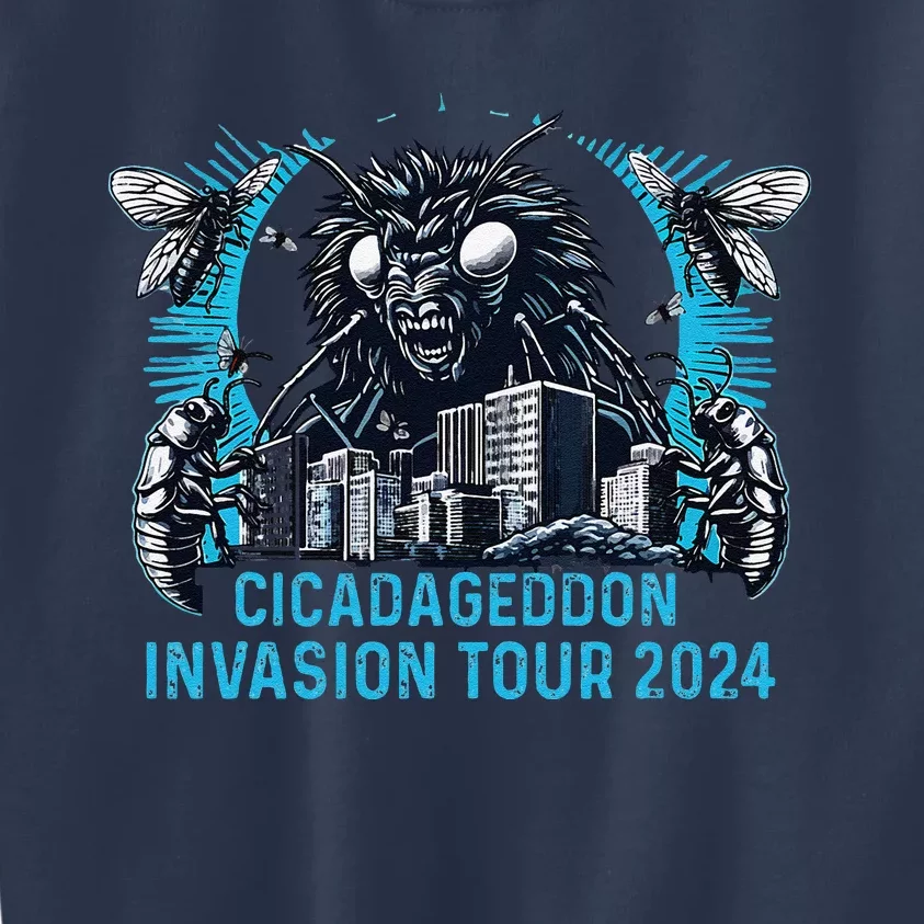 Cicadageddon Invasion 2024 Back Brood Xix & Xiii Kids Sweatshirt