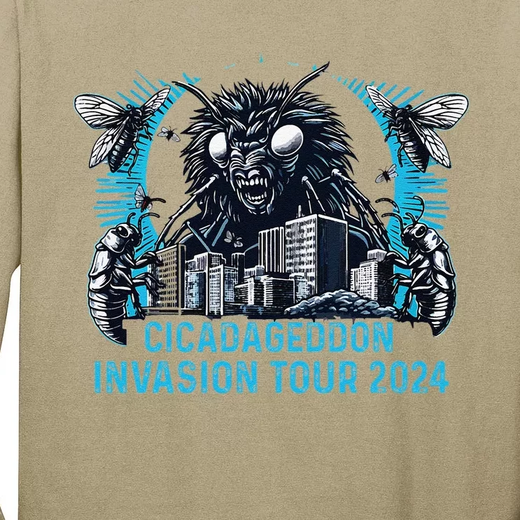 Cicadageddon Invasion 2024 Back Brood Xix & Xiii Tall Long Sleeve T-Shirt