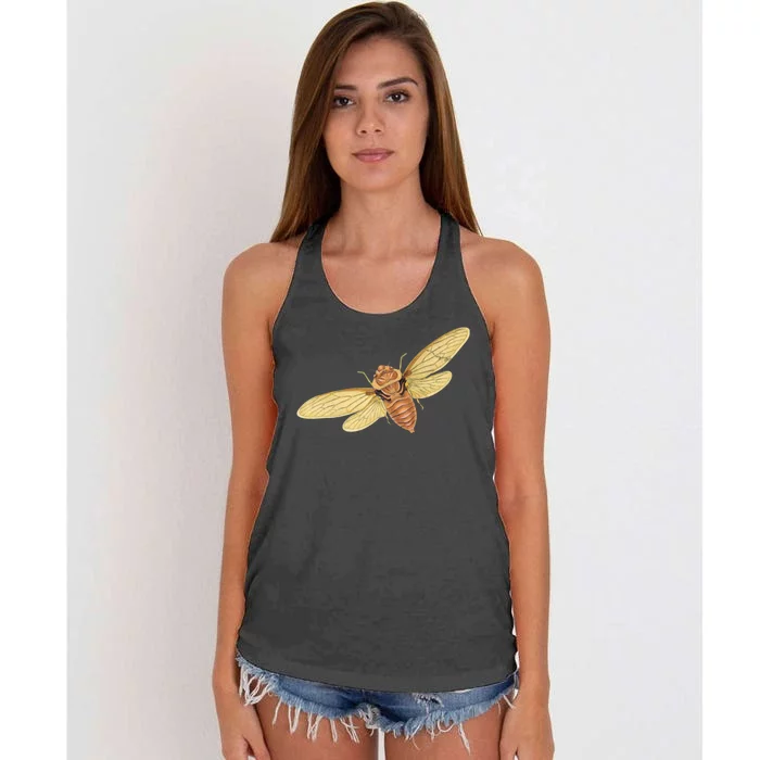 Cicada Insect 2024 Women's Knotted Racerback Tank