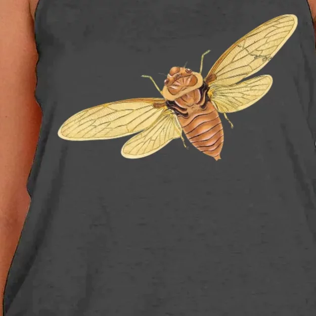 Cicada Insect 2024 Women's Knotted Racerback Tank