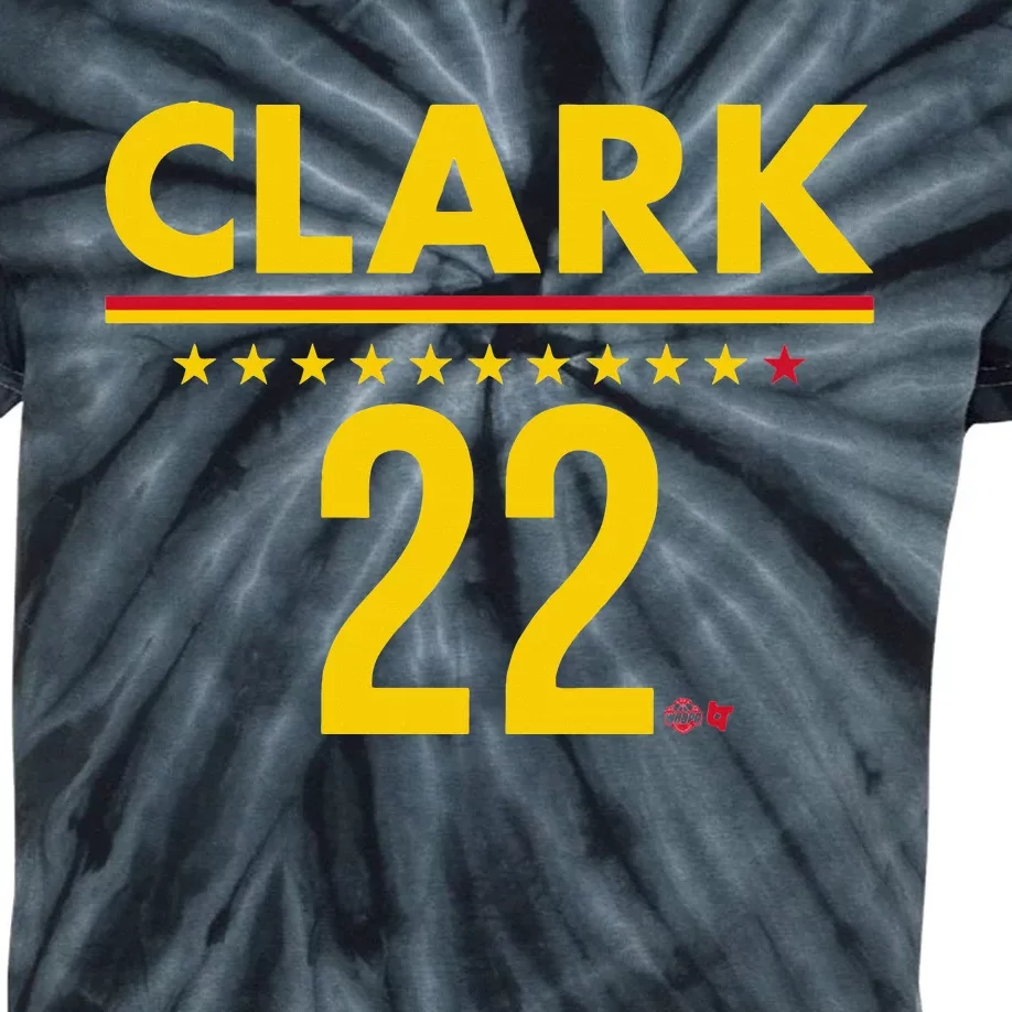 Clark Ind 22 Indiana Basketball Kids Tie-Dye T-Shirt