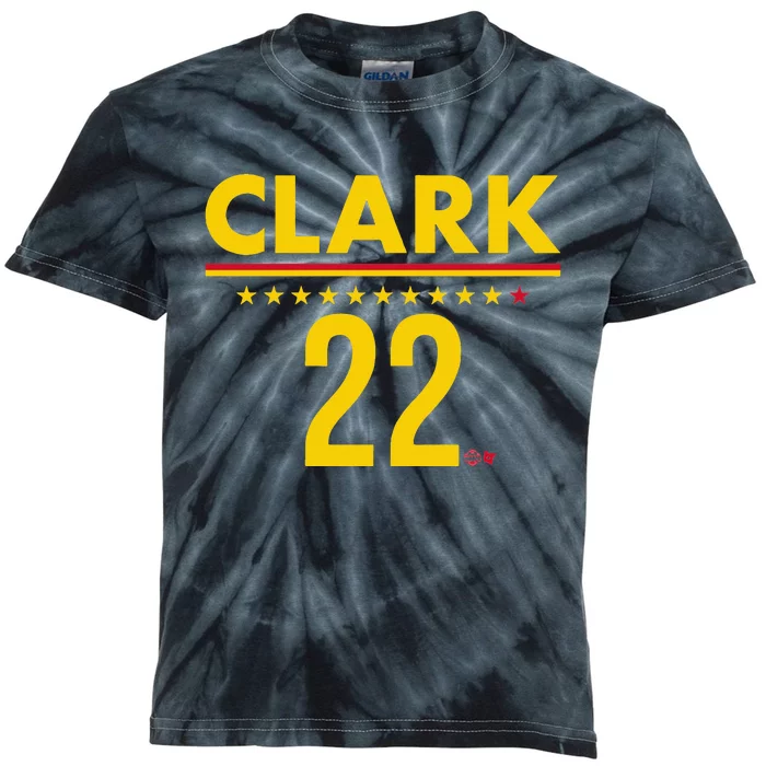 Clark Ind 22 Indiana Basketball Kids Tie-Dye T-Shirt