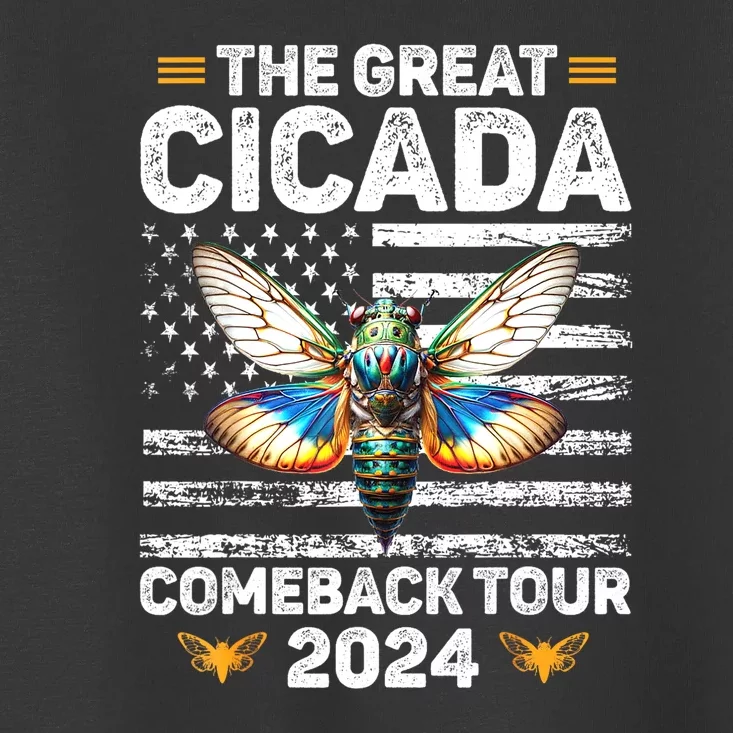 Cicada Invasion 2024 Great Cicada Come Back Tours 2024 Gift Toddler T-Shirt