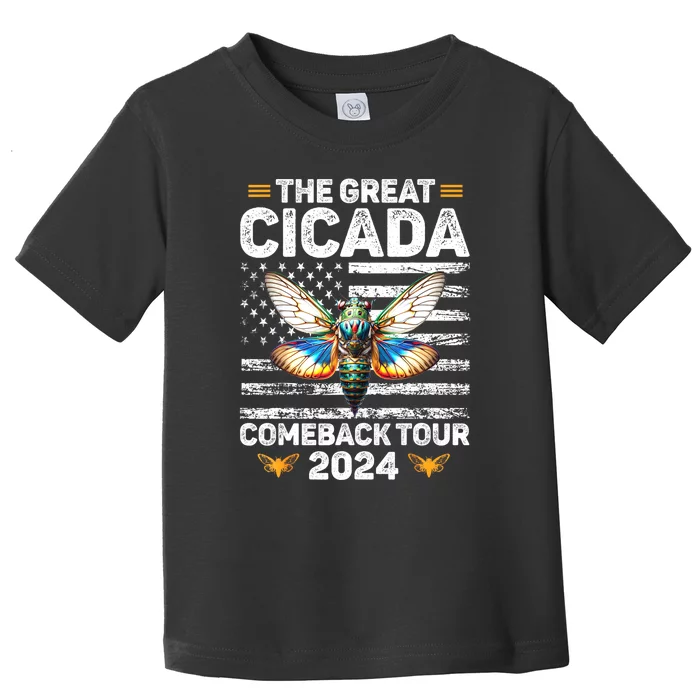 Cicada Invasion 2024 Great Cicada Come Back Tours 2024 Gift Toddler T-Shirt