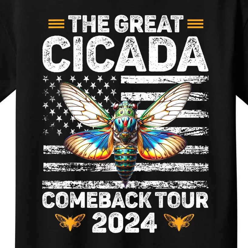 Cicada Invasion 2024 Great Cicada Come Back Tours 2024 Gift Kids T-Shirt