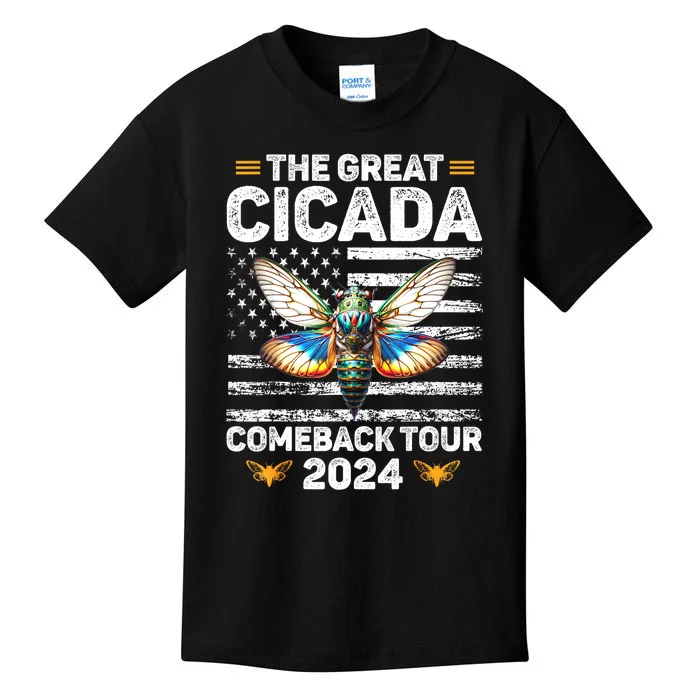 Cicada Invasion 2024 Great Cicada Come Back Tours 2024 Gift Kids T-Shirt