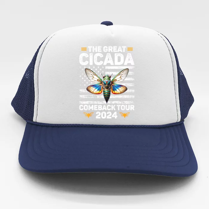 Cicada Invasion 2024 Great Cicada Come Back Tours 2024 Gift Trucker Hat