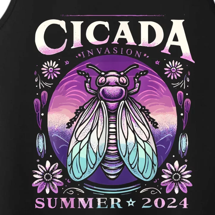 Cicada Invasion 2024 Broods Xix & Xiii Cicada Women Performance Tank