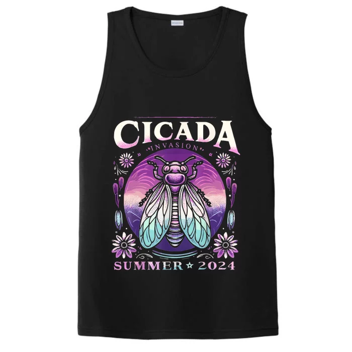 Cicada Invasion 2024 Broods Xix & Xiii Cicada Women Performance Tank