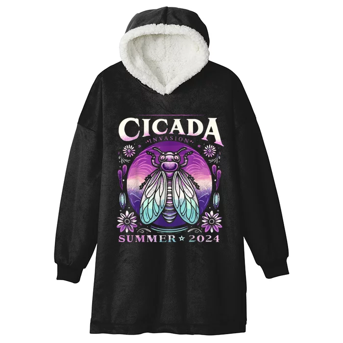 Cicada Invasion 2024 Broods Xix & Xiii Cicada Hooded Wearable Blanket