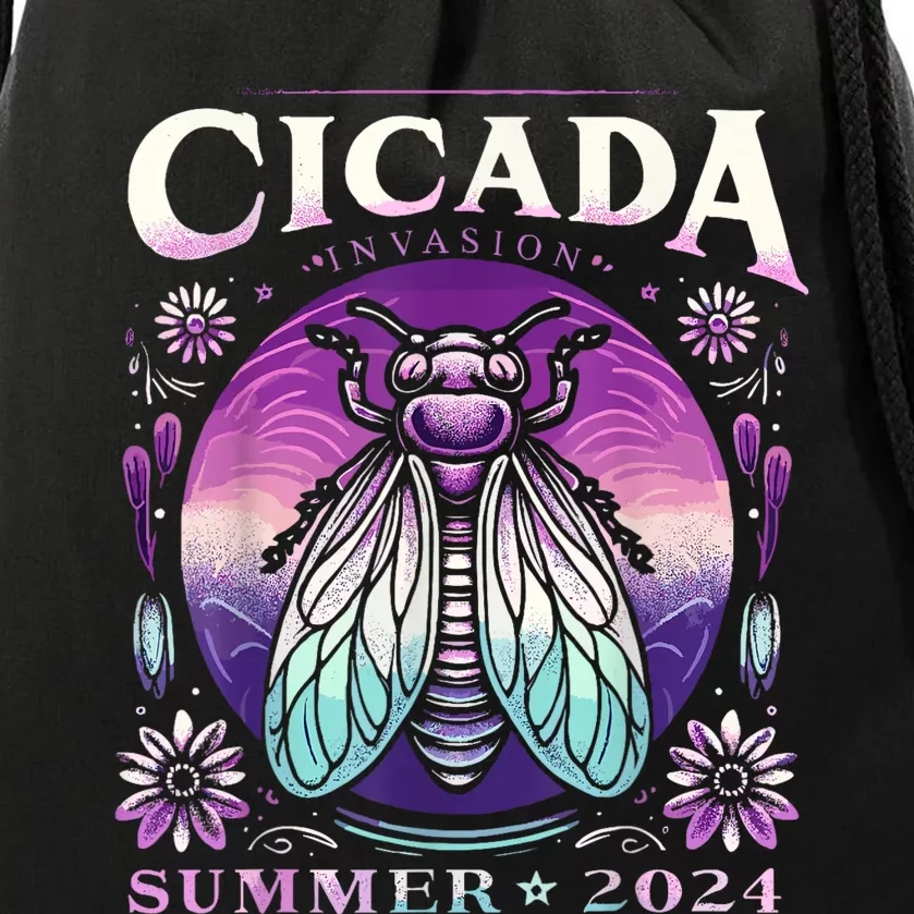 Cicada Invasion 2024 Broods Xix & Xiii Cicada Drawstring Bag