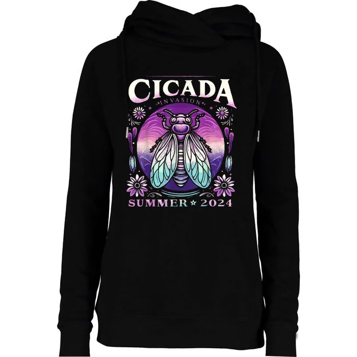 Cicada Invasion 2024 Broods Xix & Xiii Cicada Womens Funnel Neck Pullover Hood