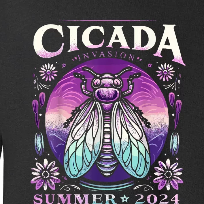 Cicada Invasion 2024 Broods Xix & Xiii Cicada Toddler Sweatshirt