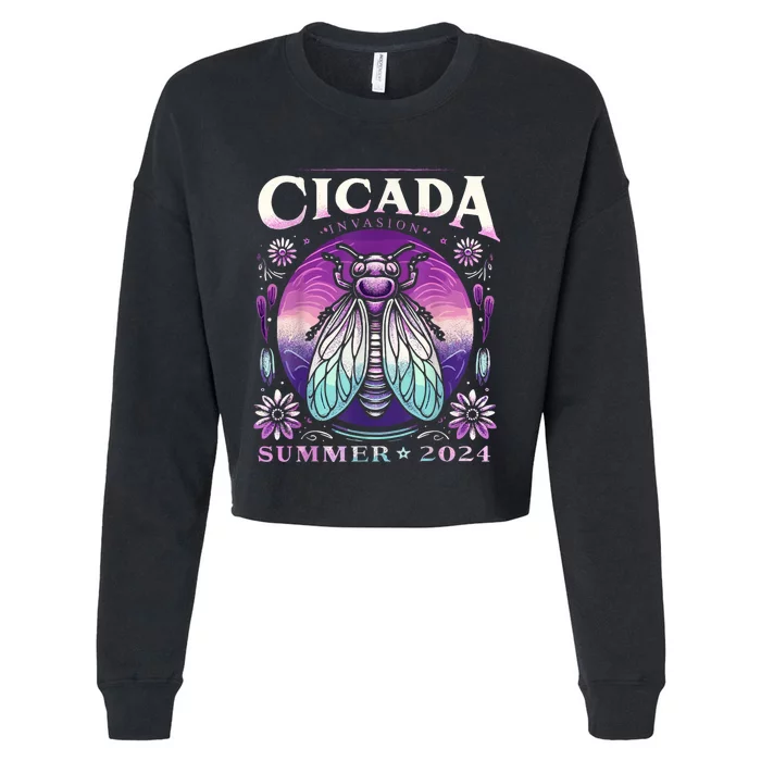 Cicada Invasion 2024 Broods Xix & Xiii Cicada Cropped Pullover Crew