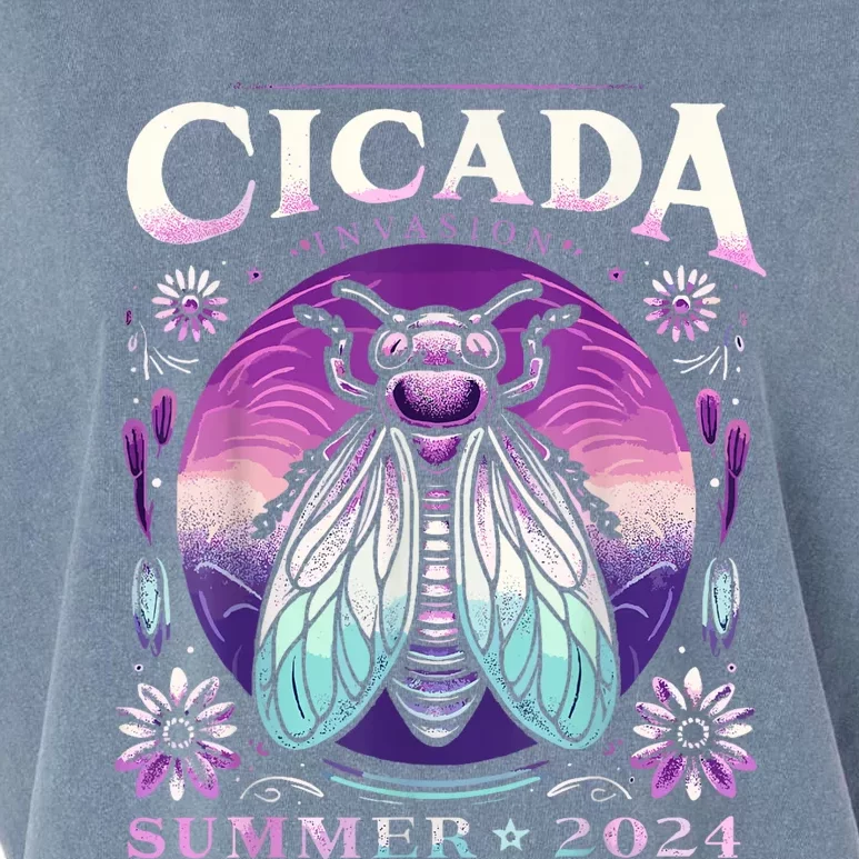 Cicada Invasion 2024 Broods Xix & Xiii Cicada Garment-Dyed Women's Muscle Tee