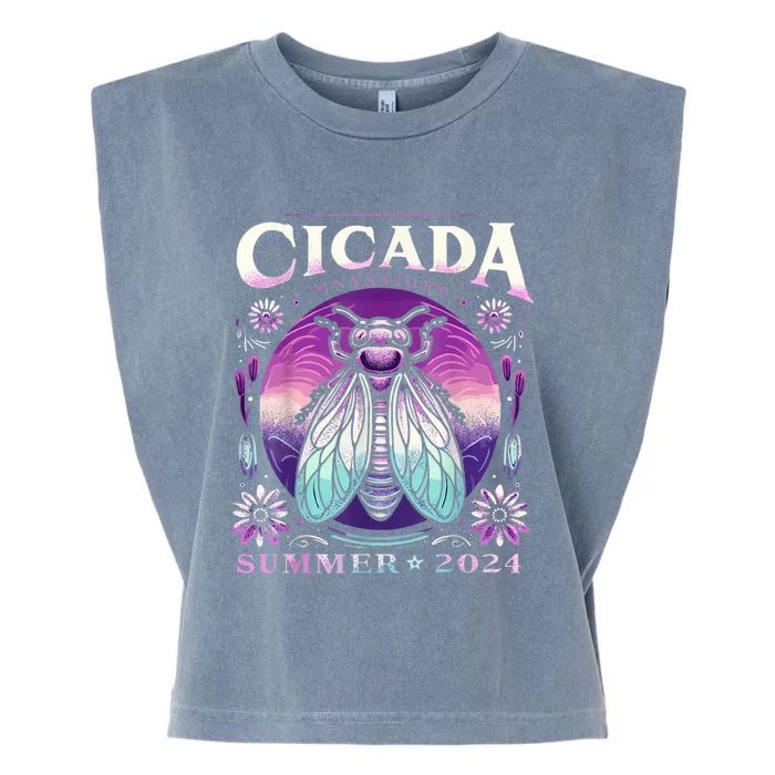 Cicada Invasion 2024 Broods Xix & Xiii Cicada Garment-Dyed Women's Muscle Tee