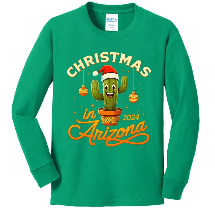 Christmas In 2024 Arizona Kids Long Sleeve Shirt