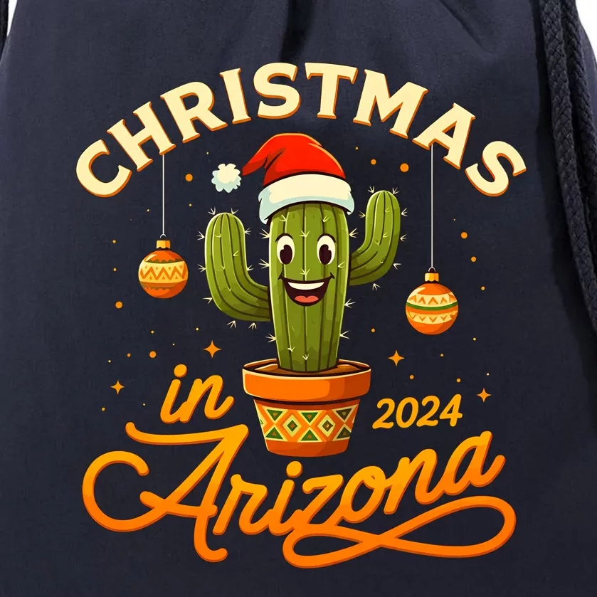 Christmas In 2024 Arizona Drawstring Bag